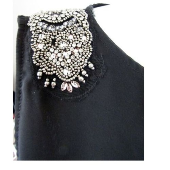 Zara Trafaluc Black Sheer Overlay Dress Size Med - Picture 3 of 3